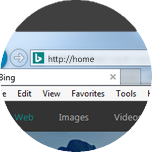 Type home or 192.168.2.1 in the address bar.