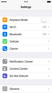 Touch Bluetooth.