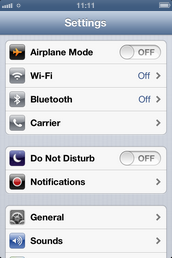 Touch Bluetooth.