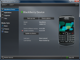 Click Update my device...