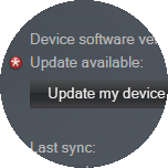 Click Update my device...