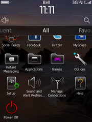 Scroll to and touch Options.