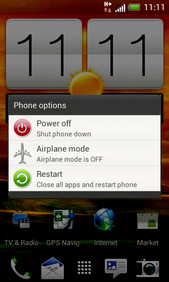 Touch Power off.