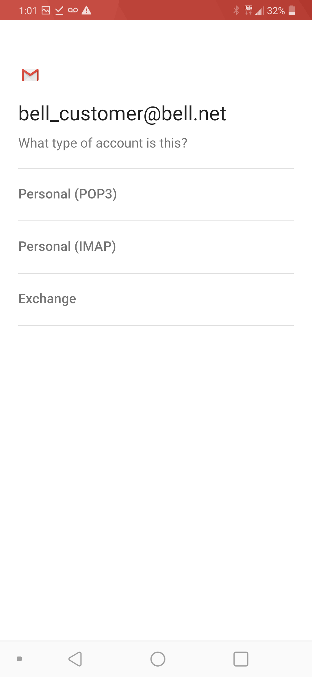 Touch Personal (IMAP).