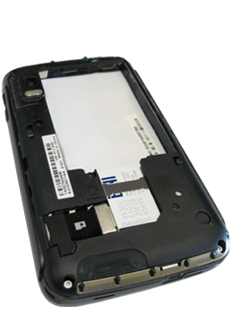 Insert the SIM card with the metal contacts facing down and then slide into the SIM card slot.