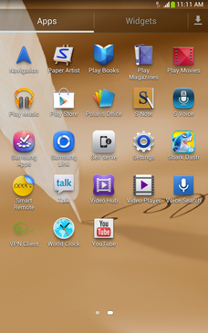 Scroll to and touch Settings.