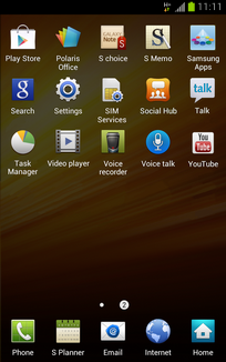 Scroll to and touch Settings.