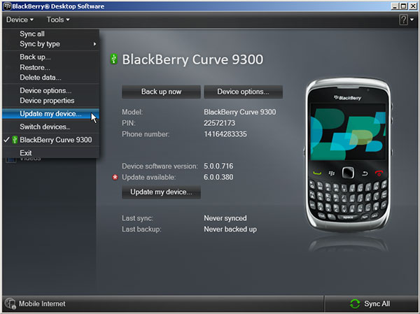 Blackberry Software Upgrade Cell C