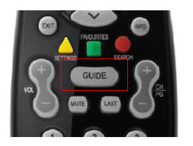 Fibe remote - Guide button