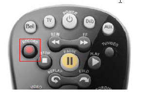 Fibe remote - Record button