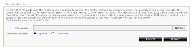 Example of window with option to delete accounts