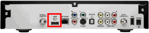 Image of HDMI ports on set-top box
