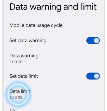 Data limit