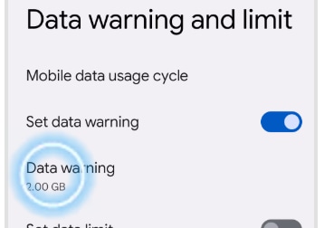 Data warning