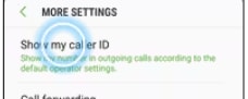Caller ID option