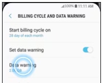 Data warning