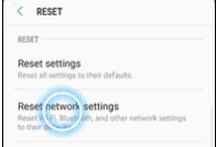 Reset network settings