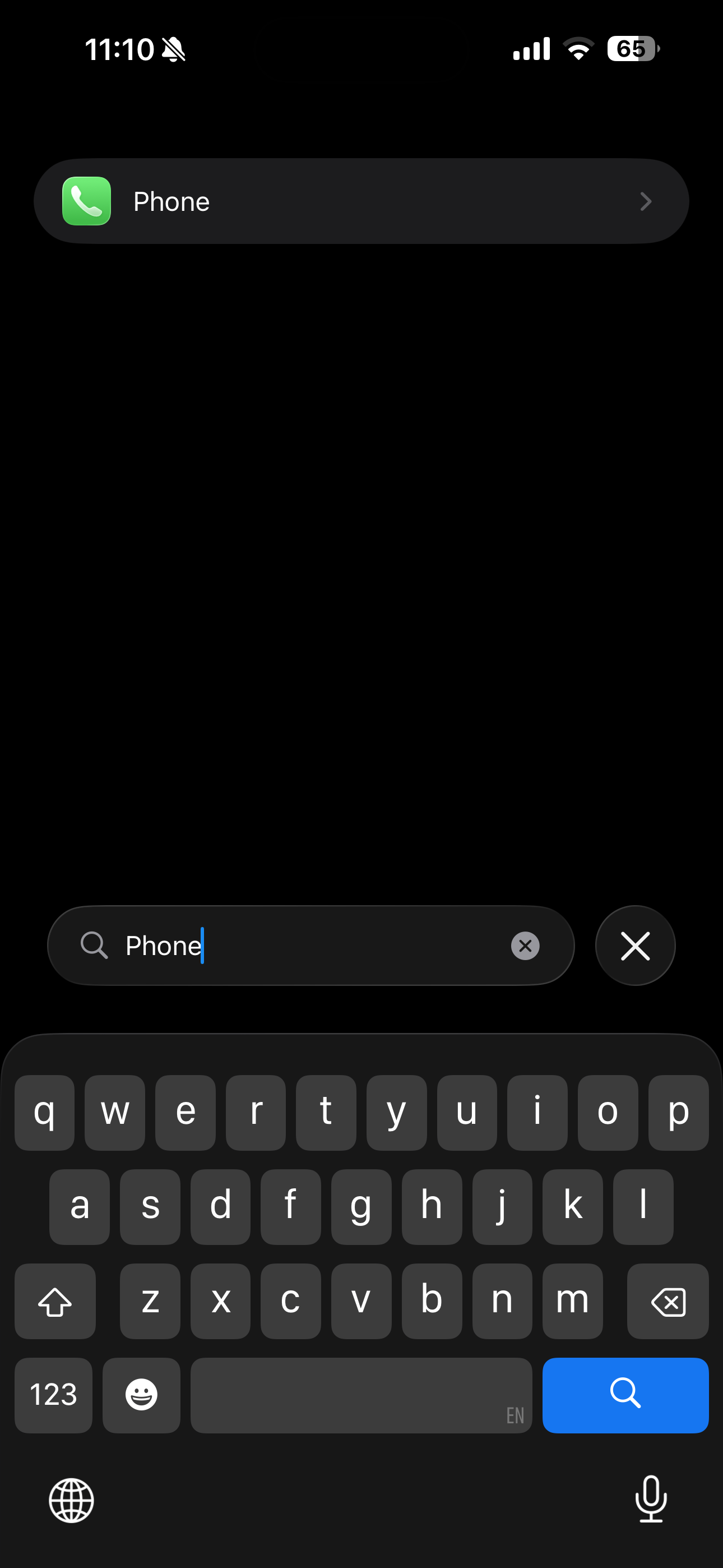 Scroll to or Search and touch Phone.