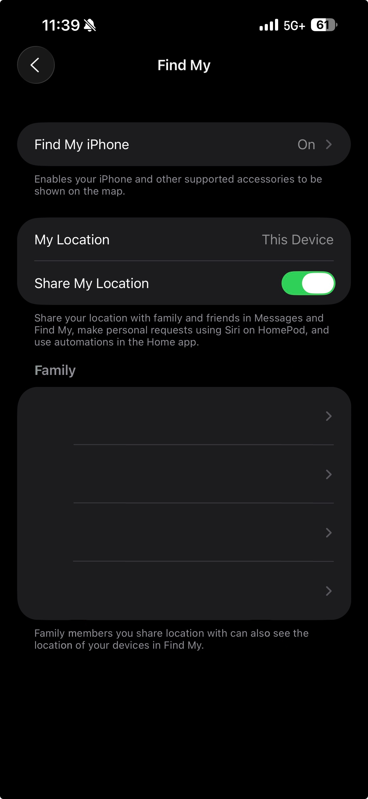 Touch Find My iPhone.