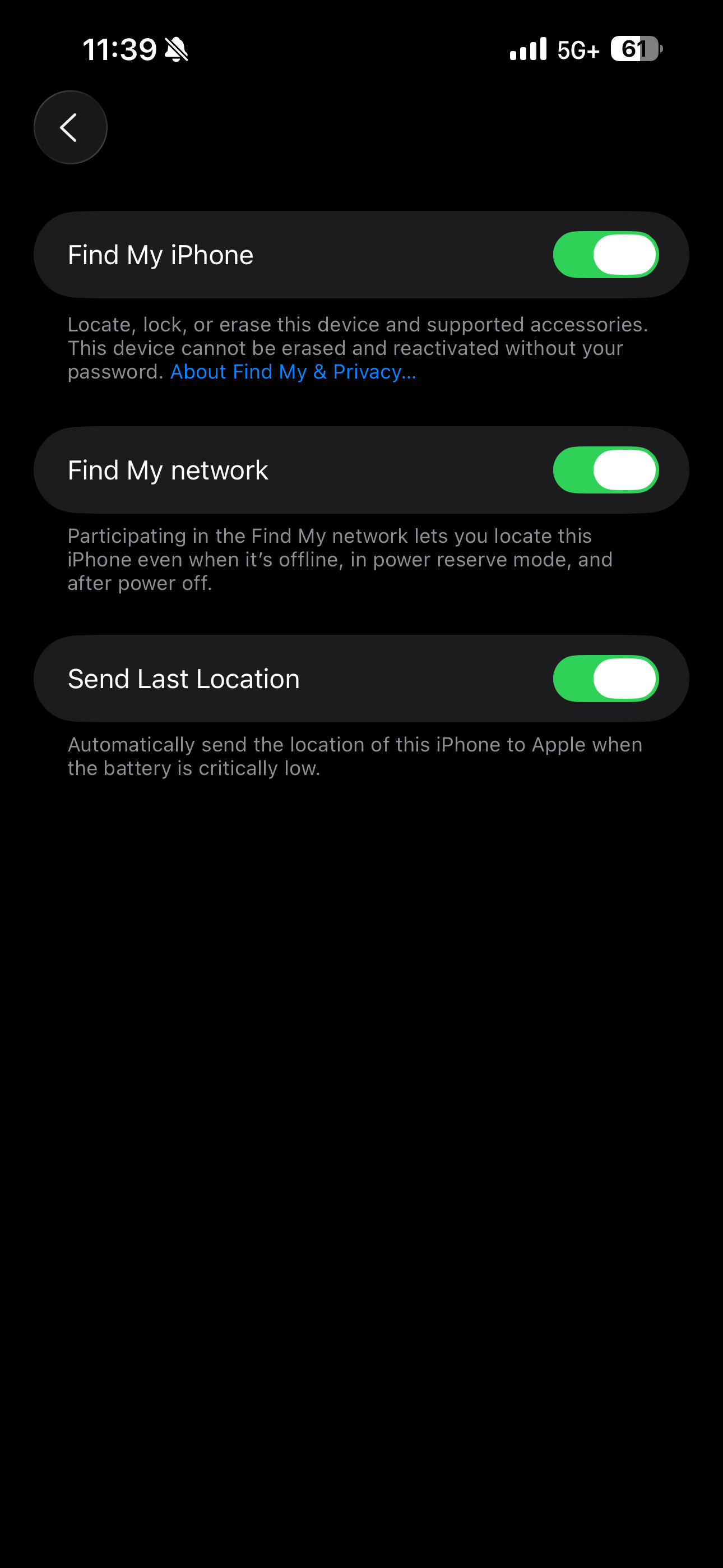 Touch Find My iPhone slider.