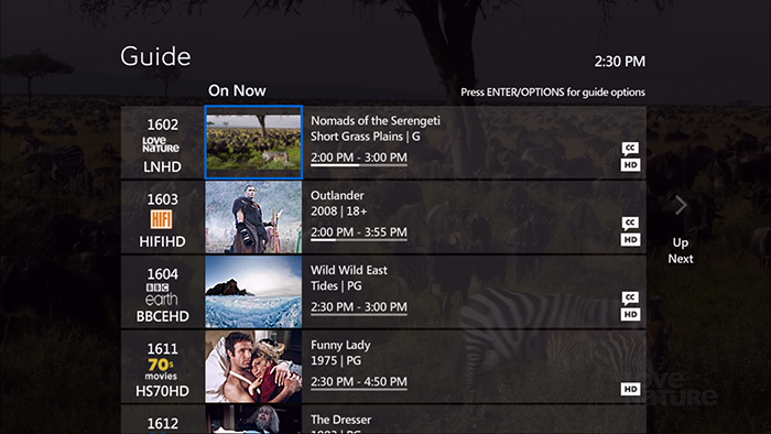 OnNow Guide example