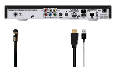 Connect one end of the USB cable that came with your external hard-drive into the hard drive and the other end into the USB port on the receiver.Note: If the hard-drive is not correctly formatted or has been connected to a different device, you will be asked to reformat it. This will erase all data stored on the hard drive so make sure you have made a back-up of your data.