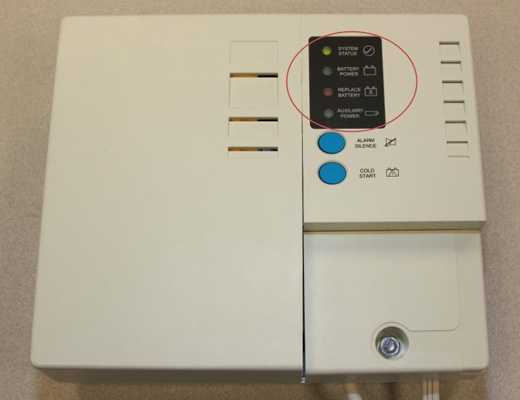 UPS-1232 indicator lights