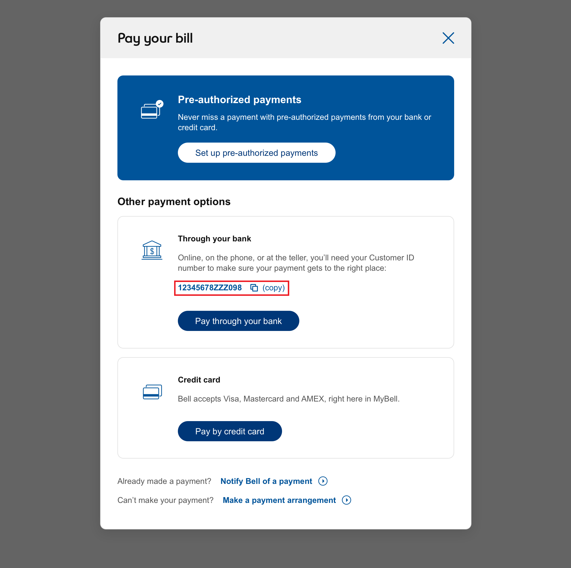 Paying my bill online