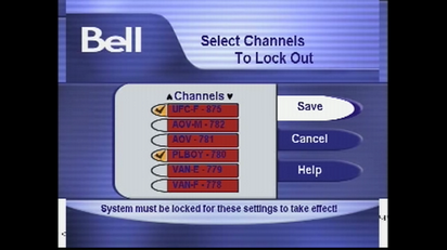 Select the channels that you want to block and select Save.