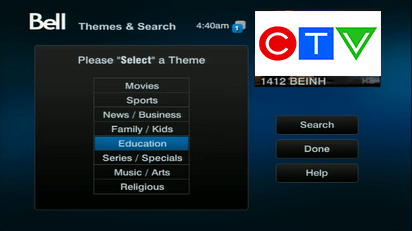 Scroll to and select the required theme (e.g., Education).