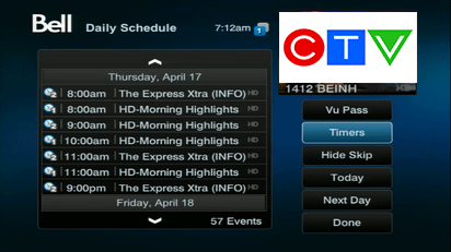 Select TIMERS to see all the current timers scheduled on your receiver.