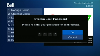 Re-enter your password and select OK