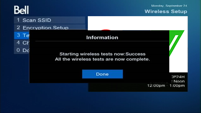 Select Test Connection. Once the test is successful, select Done and go back to the previous menu.