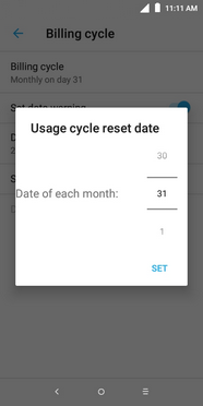 Scroll to the desired date of each month.