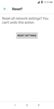 Touch RESET SETTINGS.