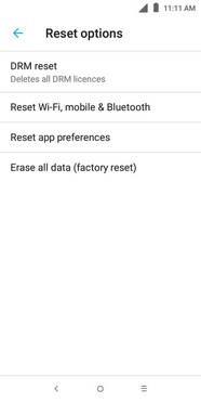 Touch Erase all data (factory reset).