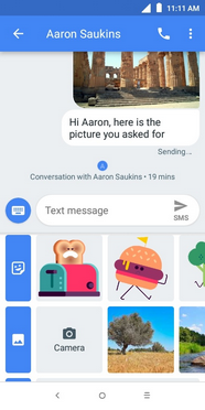 The message has been sent.