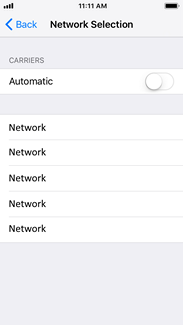 How to scan for mobile networks on my Apple iPhone 5s