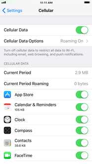 iphone 7 data roaming