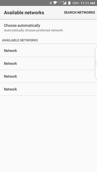 The available networks will be listed.Touch the network you want to use.