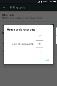 Scroll to the desired date of each month.