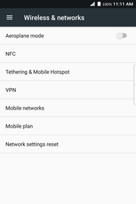 Touch Tethering & Mobile Hotspot.