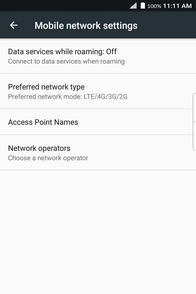 The preferred network type has been changed.