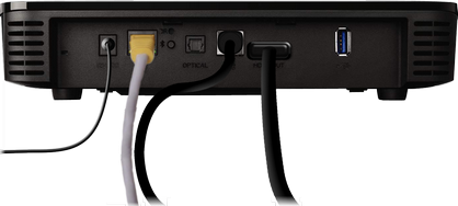 Power on your 4K Whole Home PVR by inserting the power cord and ensure your TV is powered on.