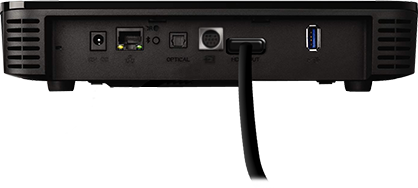 Connectez votre téléviseur à lʼenregistreur Partout chez vous 4K à lʼaide du câble HDMI de marque Bell qui lʼaccompagne. Remarque : Si votre téléviseur possède plusieurs ports HDMI, assurez-vous dʼen utiliser un qui prend en charge la résolution 4K. Ces ports peuvent porter la mention « 4K » ou « HDCP 2.2 ». Si vous êtes incertain, veuillez consulter le guide de lʼutilisateur de votre téléviseur.