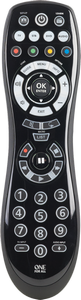 Using the universal remote and the instructions provided with it, program the remote to work with your 4K Whole Home PVR.Ensure you PRESS and HOLD the buttons on the Bell Slim Bluetooth remote while teaching the commands to your universal remote.