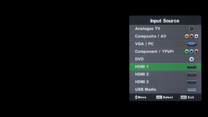Use your TV remote to turn on your TV and select the HDMI input that matches the connection from step 2 (HDMI 1, HDMI 2 etc.).