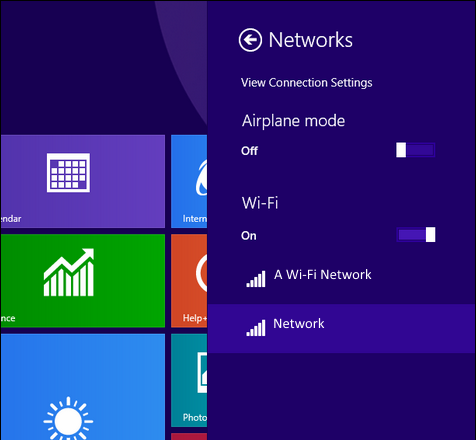 Select the wireless network you want to use (e.g., My Bell Network).