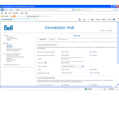 How To Find The Wireless Network Name And Password On My Connection Hub Modem