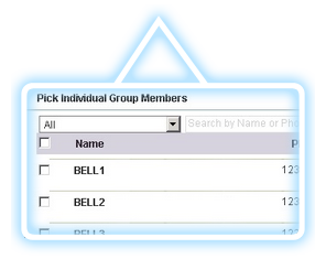 Select the check boxes next to the chosen contacts.